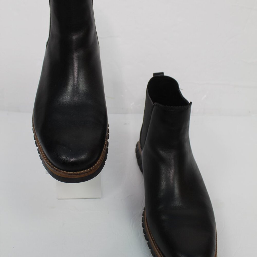 COLE HAAN Mens Black Pull Tab Zerogrand Waterproof Platform Chelsea Boots 11.5 - Picture 5 of 10